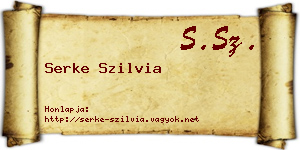 Serke Szilvia névjegykártya