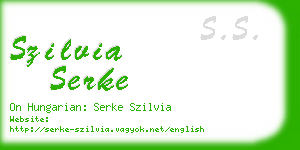 szilvia serke business card